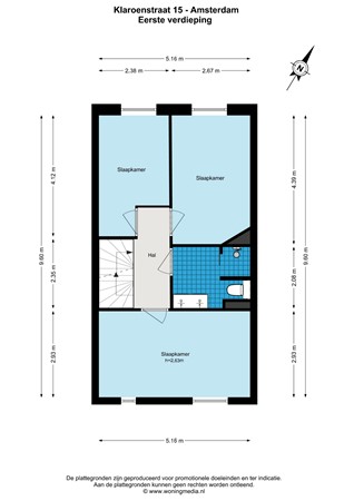 Floor plan - Klaroenstraat 15, 1104 HW Amsterdam 